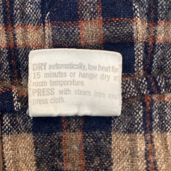 Pendleton 1970s Vintage Wool Western Work Wear Suede Lobo Flannel Shirt - Picture 8 of 11